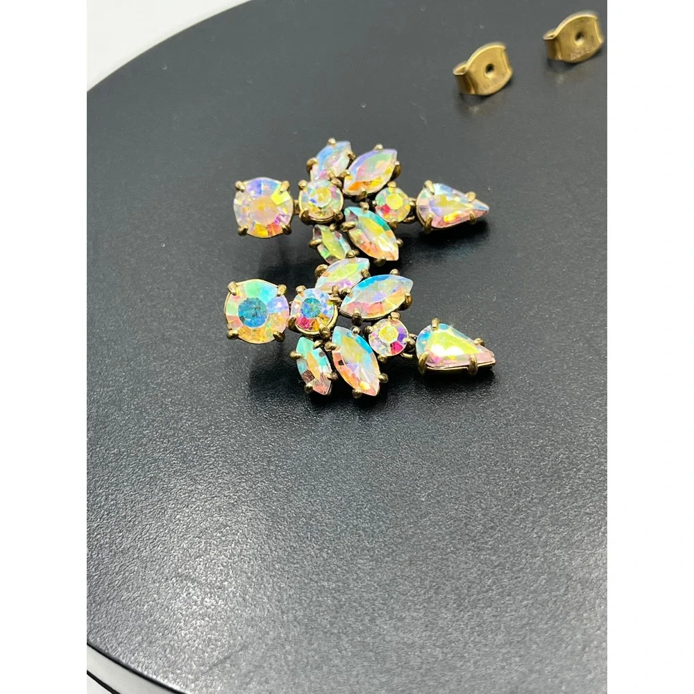 J. Crew Retired Aurora Borealis Crystal Rhinestone‎ Statement Dangle Earrings